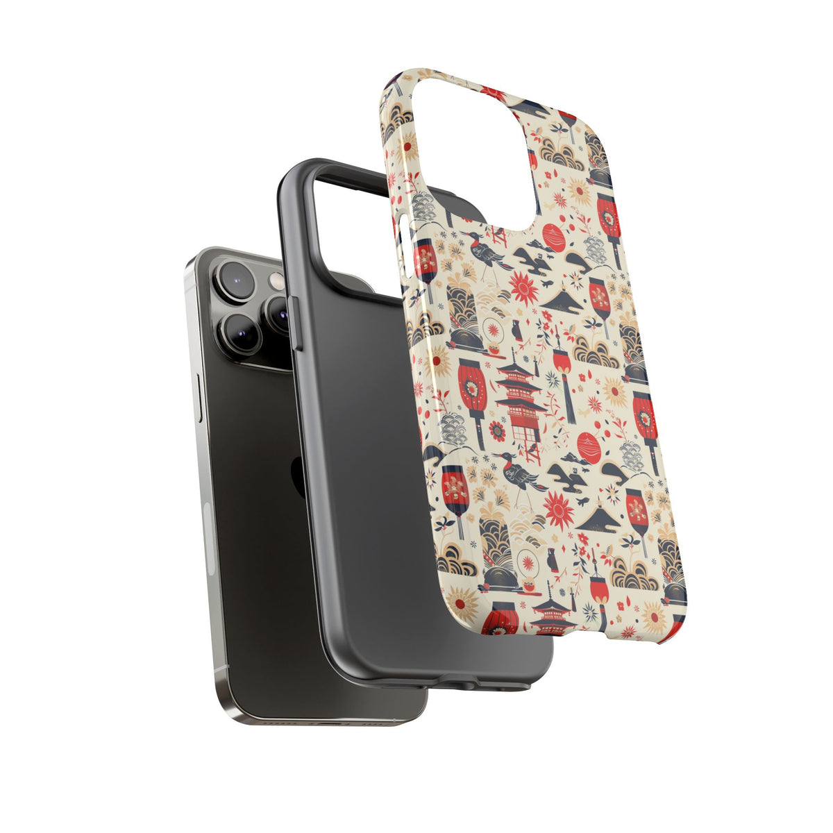 Japanese Pattern Phone Case – Elegant & Timeless Design for Your Phone 024