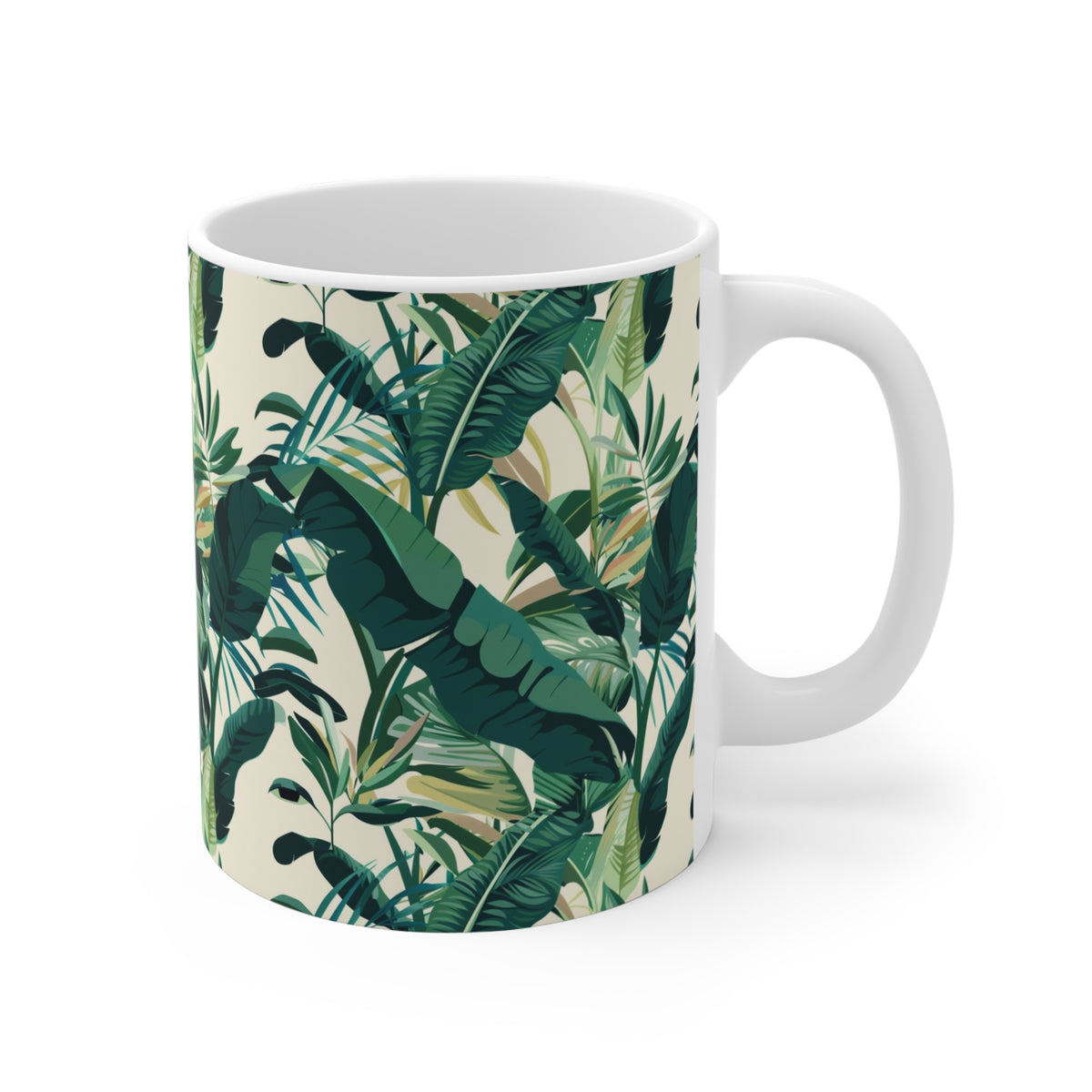 Endless Forest Pattern Coffee Mug - Nature-Inspired Ceramic Drinkware 180