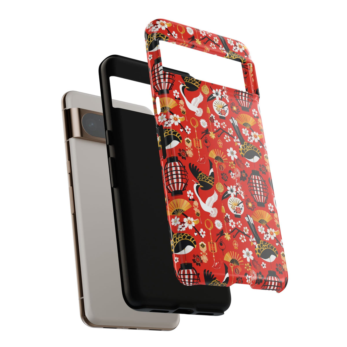 Japanese Pattern Phone Case – Elegant & Timeless Design for Your Phone 056