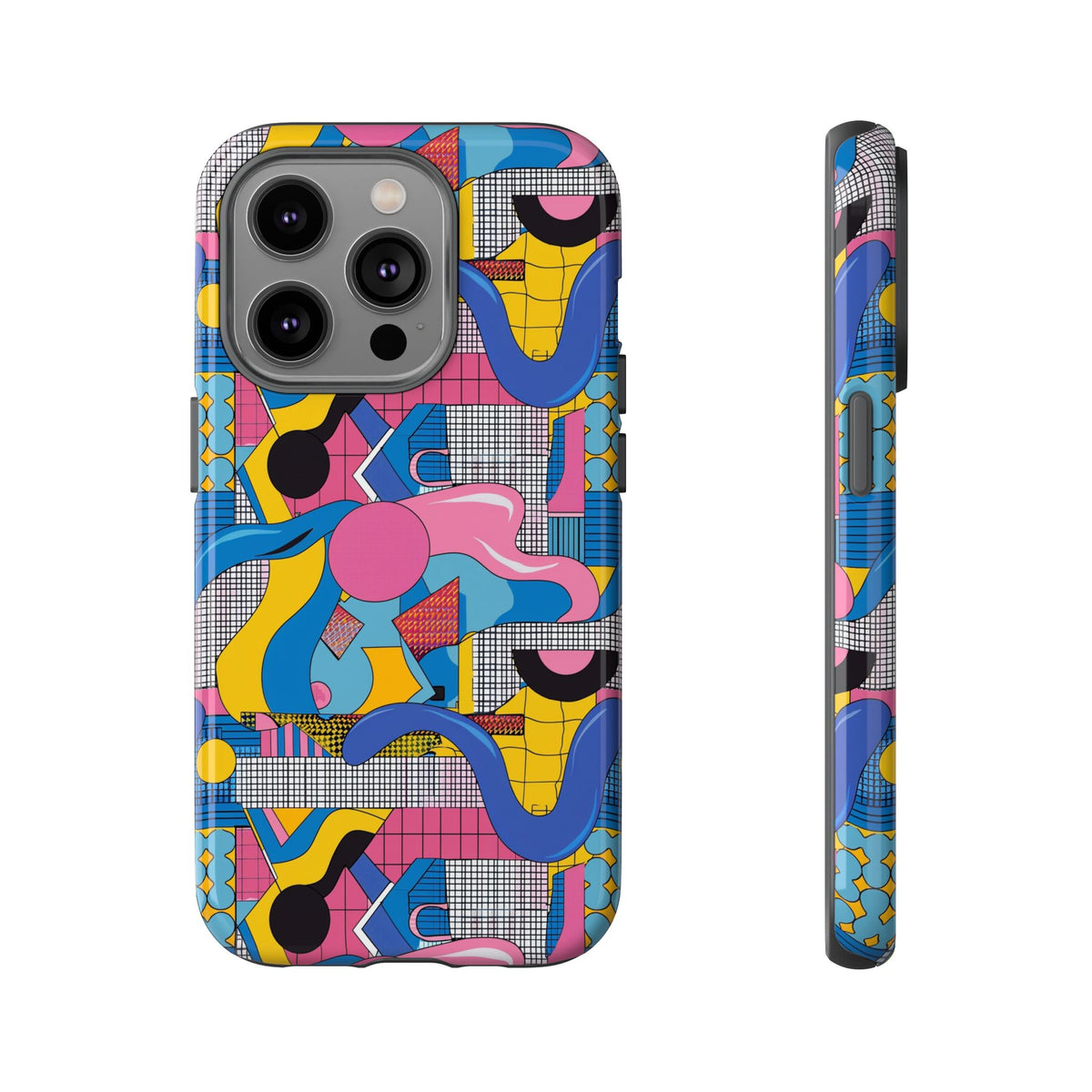 90s Themed Seamless Pattern Phone Case – Embrace Retro Style and Protection 224