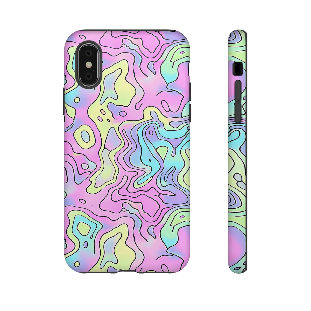 Abstract Pastel Waves and Wavy Lines Phone Case – Elegant and Modern Phone Cover 2