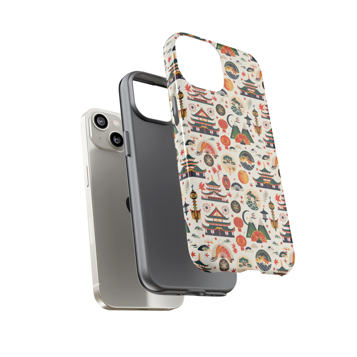 Japanese Pattern Phone Case – Elegant & Timeless Design for Your Phone 068