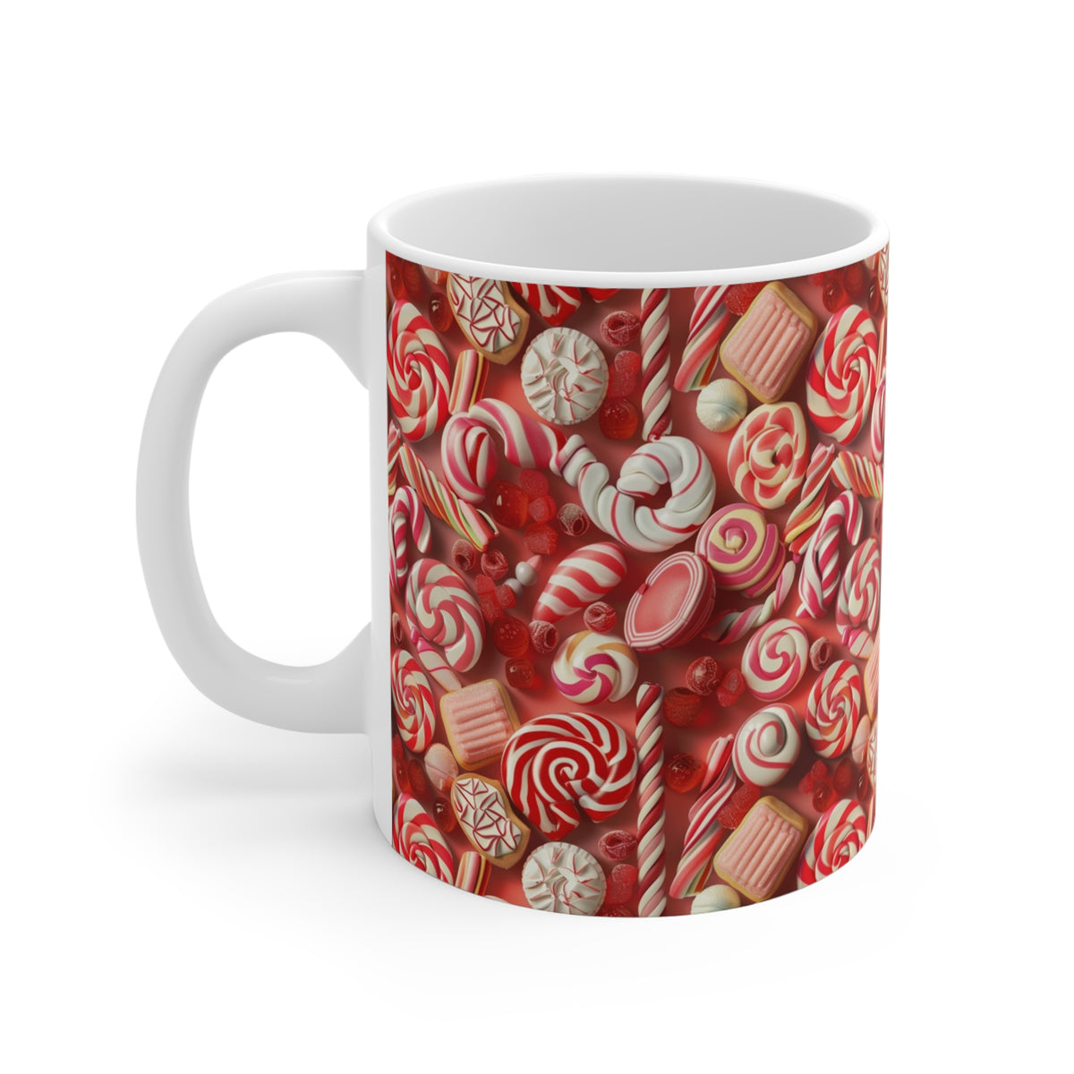 Colorful All-Over Candy Theme Coffee Mug Fun Ceramic Drinkware 093