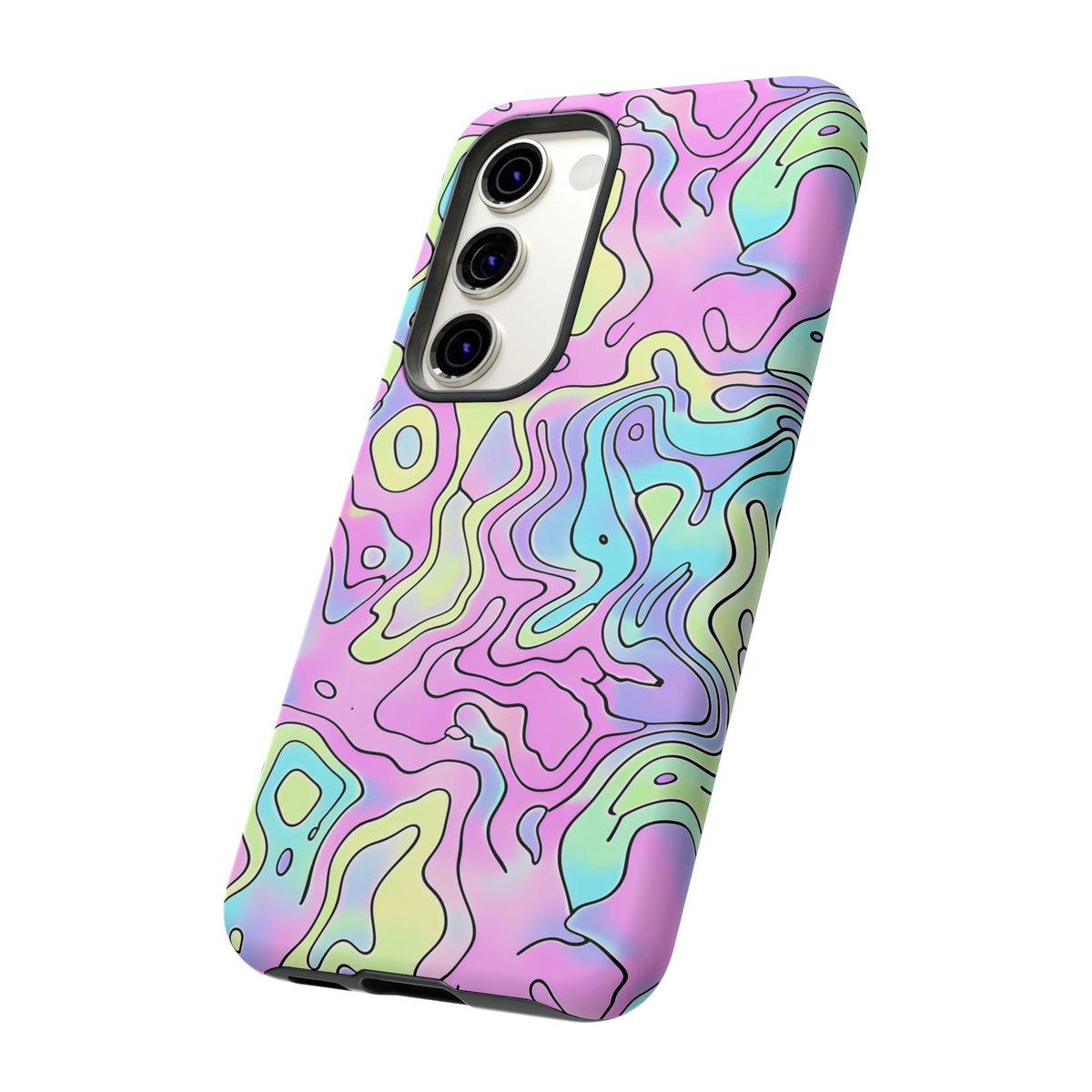 Abstract Pastel Waves and Wavy Lines Phone Case – Elegant and Modern Phone Cover 2