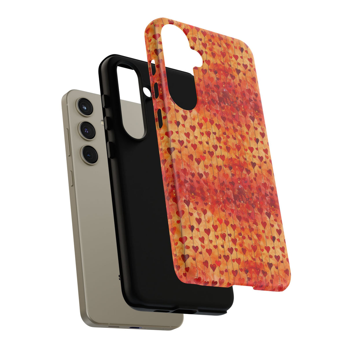 Heart Pattern Phone Case – Stylish & Loving Design for Your Device 827