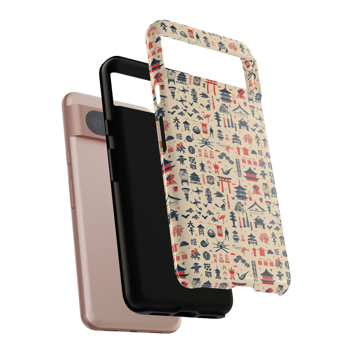 Japanese Pattern Phone Case – Elegant & Timeless Design for Your Phone 086