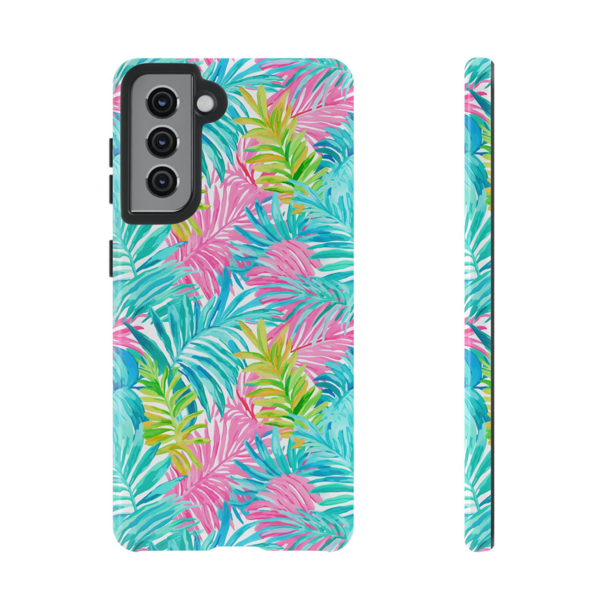 Vibrant Summer Leaves Phone Case – Colorful & Durable Summer Design