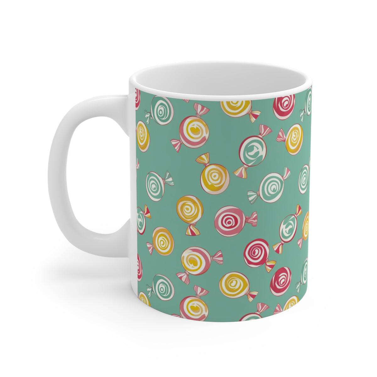 Colorful All-Over Candy Theme Coffee Mug Fun Ceramic Drinkware 213