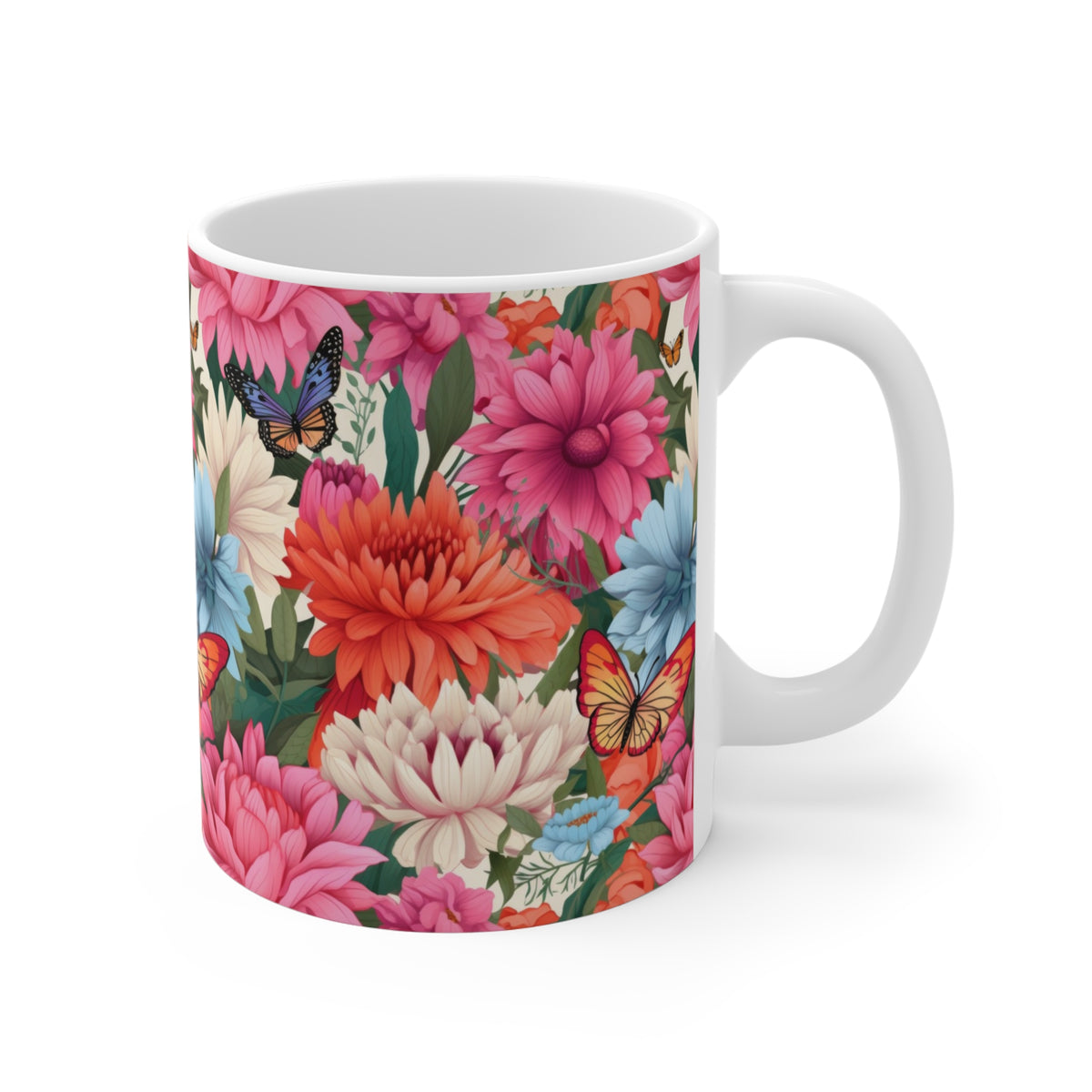 Floral Garden Pattern Coffee Mug – A Must-Have for Nature Enthusiasts    (5)