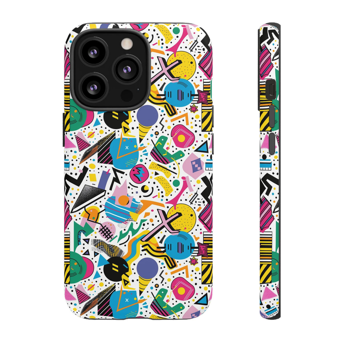 90s Themed Seamless Pattern Phone Case – Embrace Retro Style and Protection 225