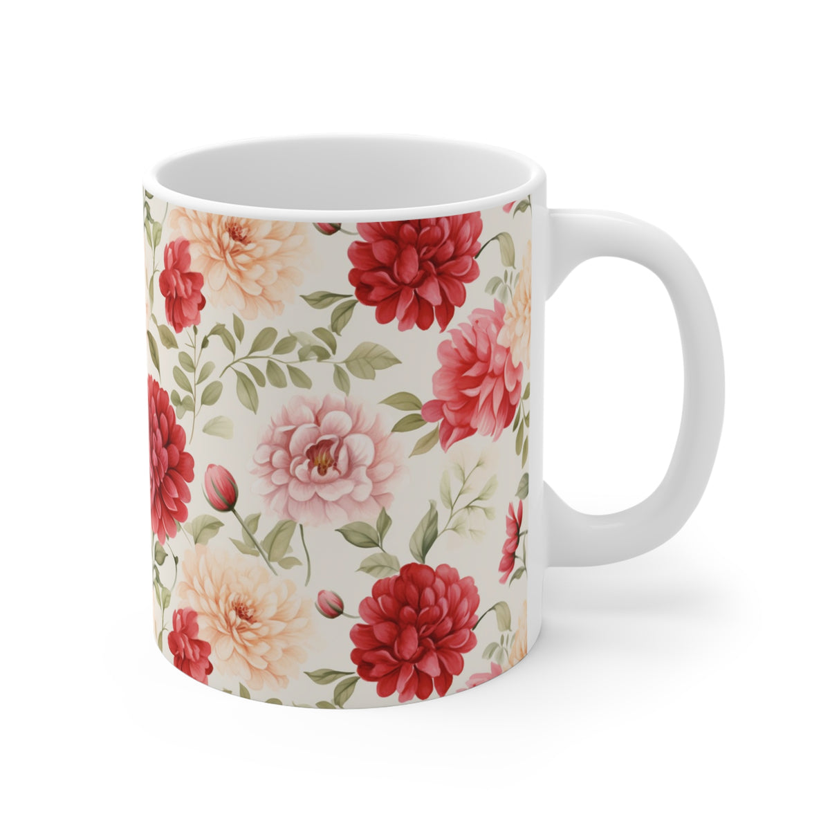 Various Watercolor Design All Over Coffee Mug – Unique Artistic Ceramic Coffee Cup 908