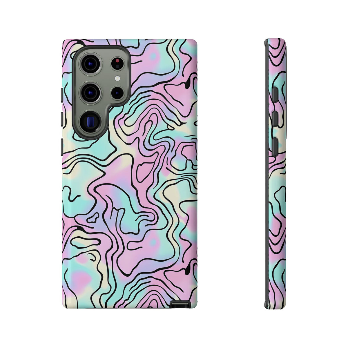 Abstract Pastel Waves and Wavy Lines Phone Case – Elegant and Modern Phone Cover