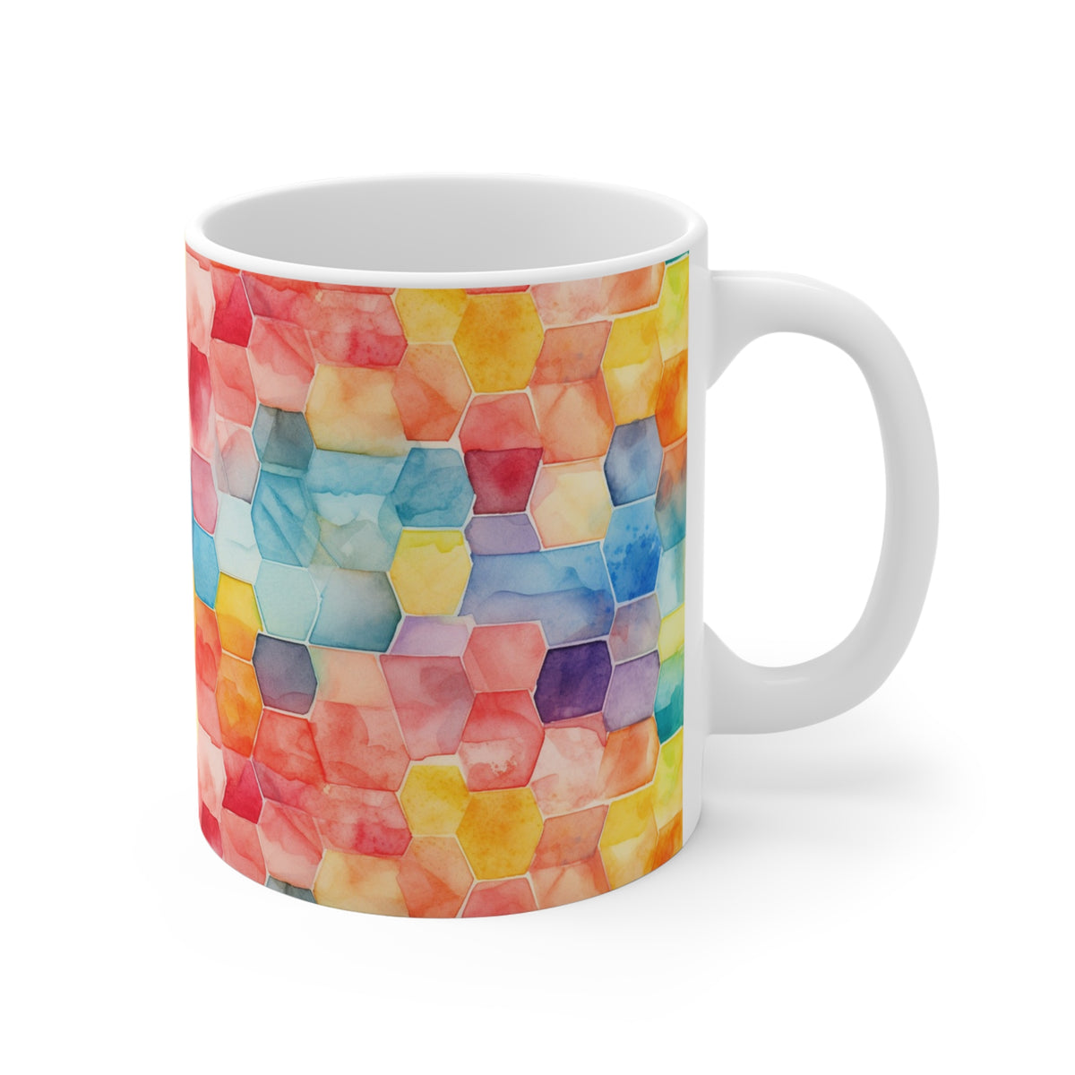 Various Watercolor Design All Over Coffee Mug – Unique Artistic Ceramic Coffee Cup 46