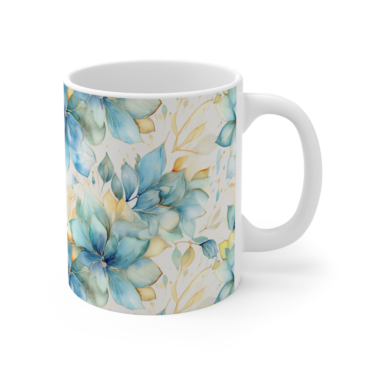 Various Watercolor Design All Over Coffee Mug – Unique Artistic Ceramic Coffee Cup 464