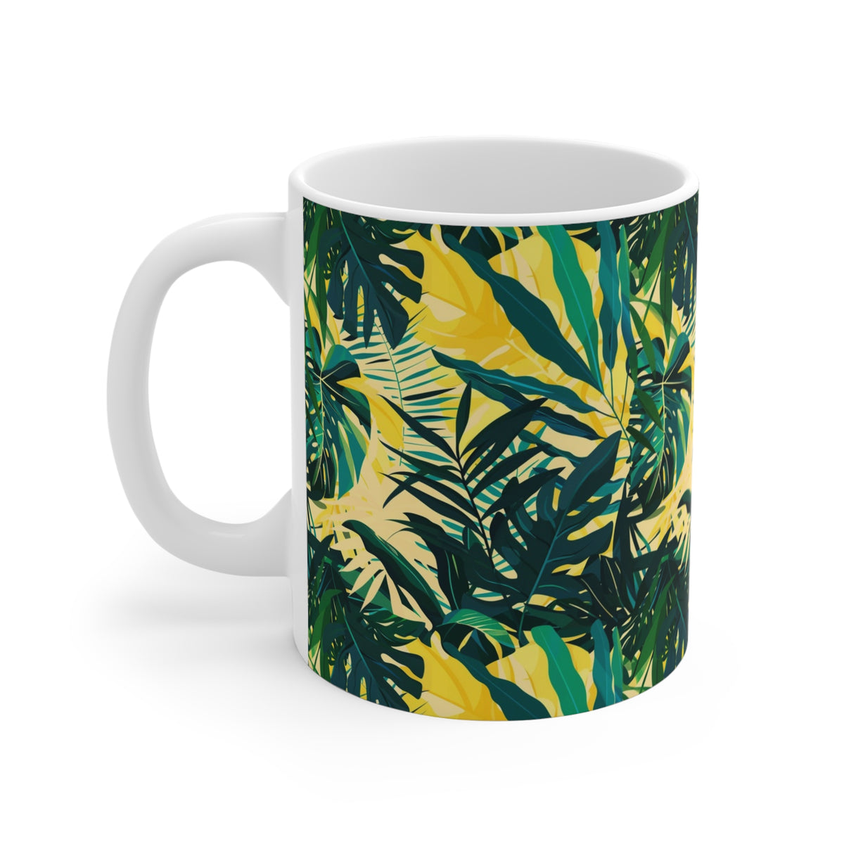 Endless Forest Pattern Coffee Mug - Nature-Inspired Ceramic Drinkware 012