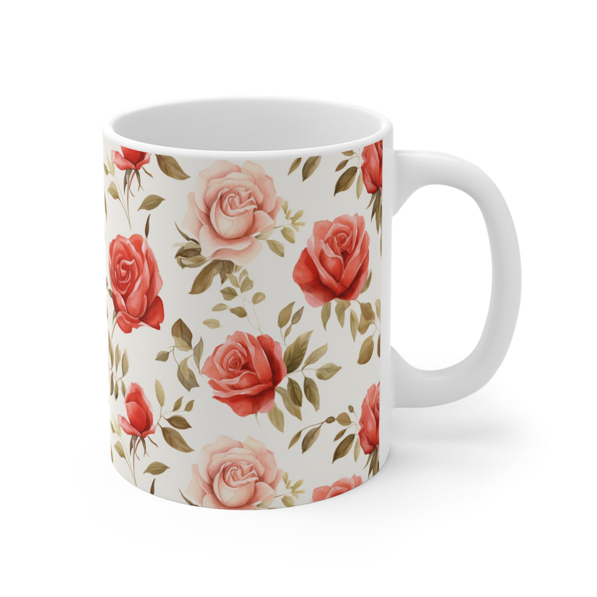 Various Watercolor Design All Over Coffee Mug – Unique Artistic Ceramic Coffee Cup 342