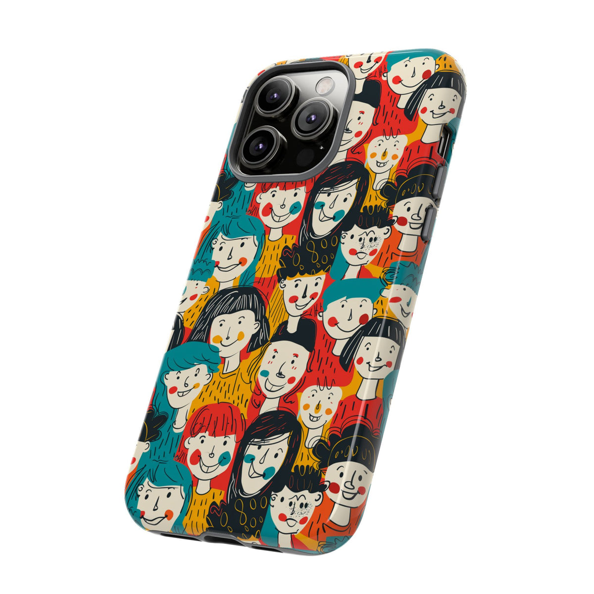 Happy Faces Phone Case – Joyful and Cheerful Design for a Bright Look 3