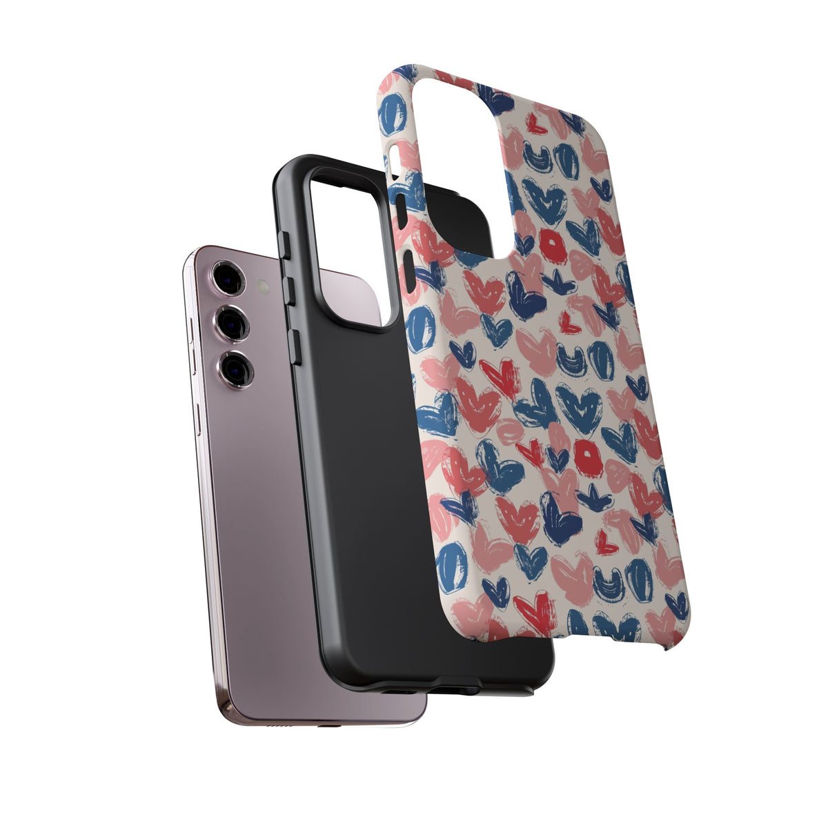 Heart Pattern Phone Case – Stylish & Loving Design for Your Device 354