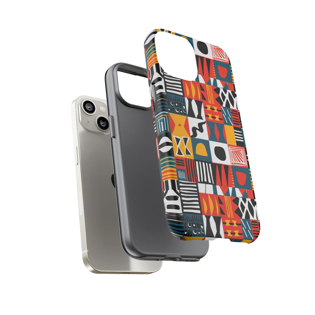 Stylish African Pattern Phone Case – Unique and Vibrant Protection 076