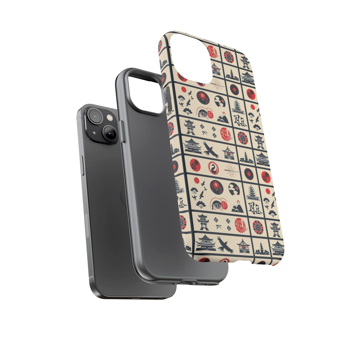 Japanese Pattern Phone Case – Elegant & Timeless Design for Your Phone 099