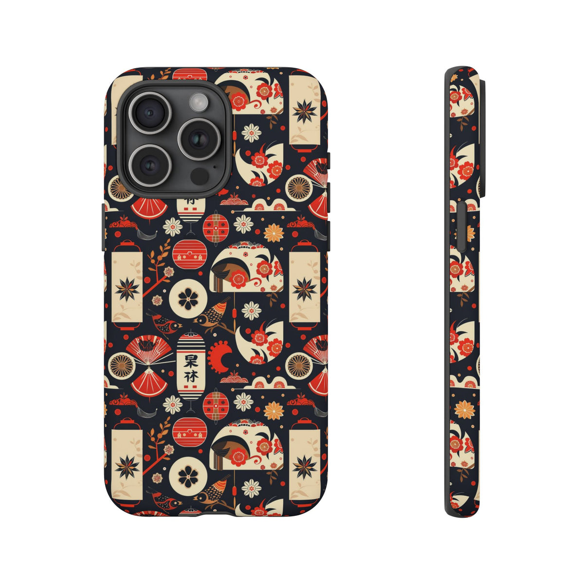 Japanese Pattern Phone Case – Elegant & Timeless Design for Your Phone 069