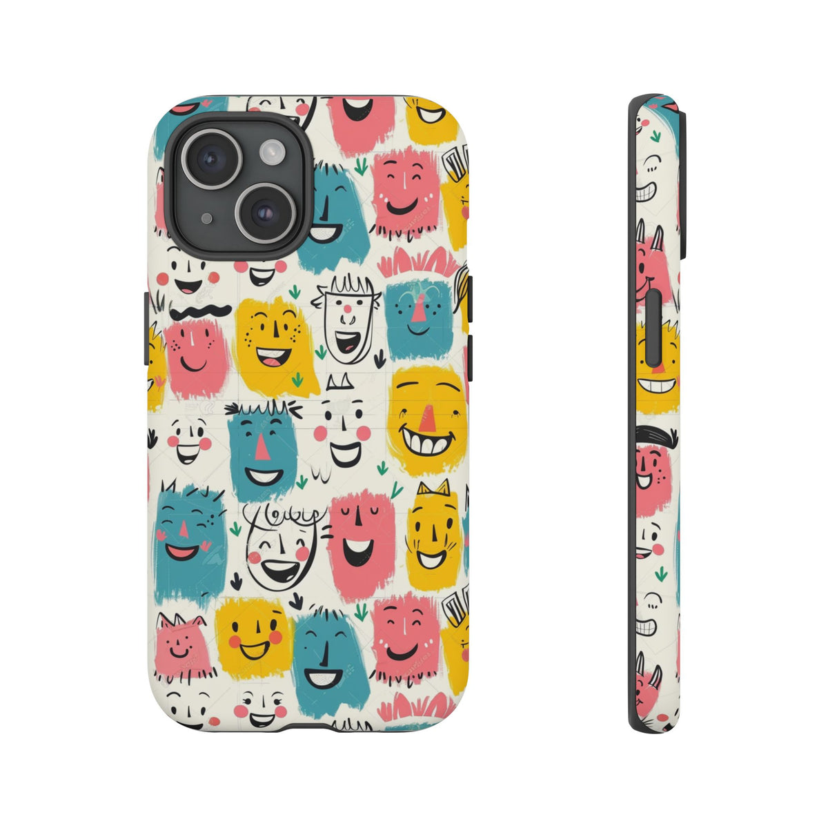 Happy Faces Phone Case – Joyful and Cheerful Design for a Bright Look