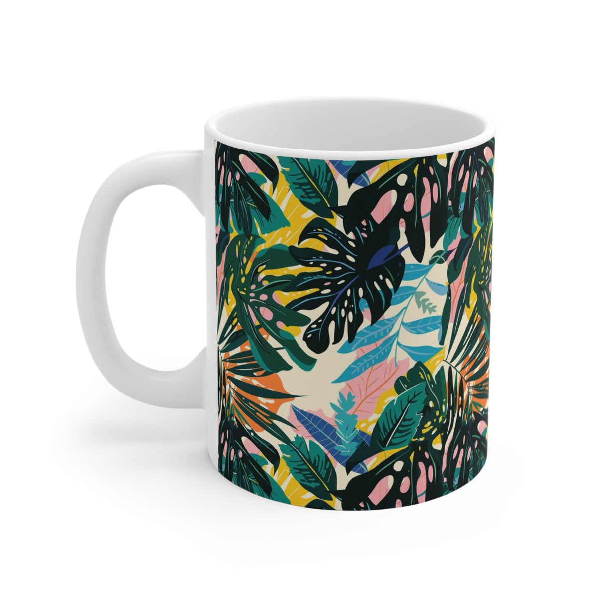 Endless Forest Pattern Coffee Mug - Nature-Inspired Ceramic Drinkware 498