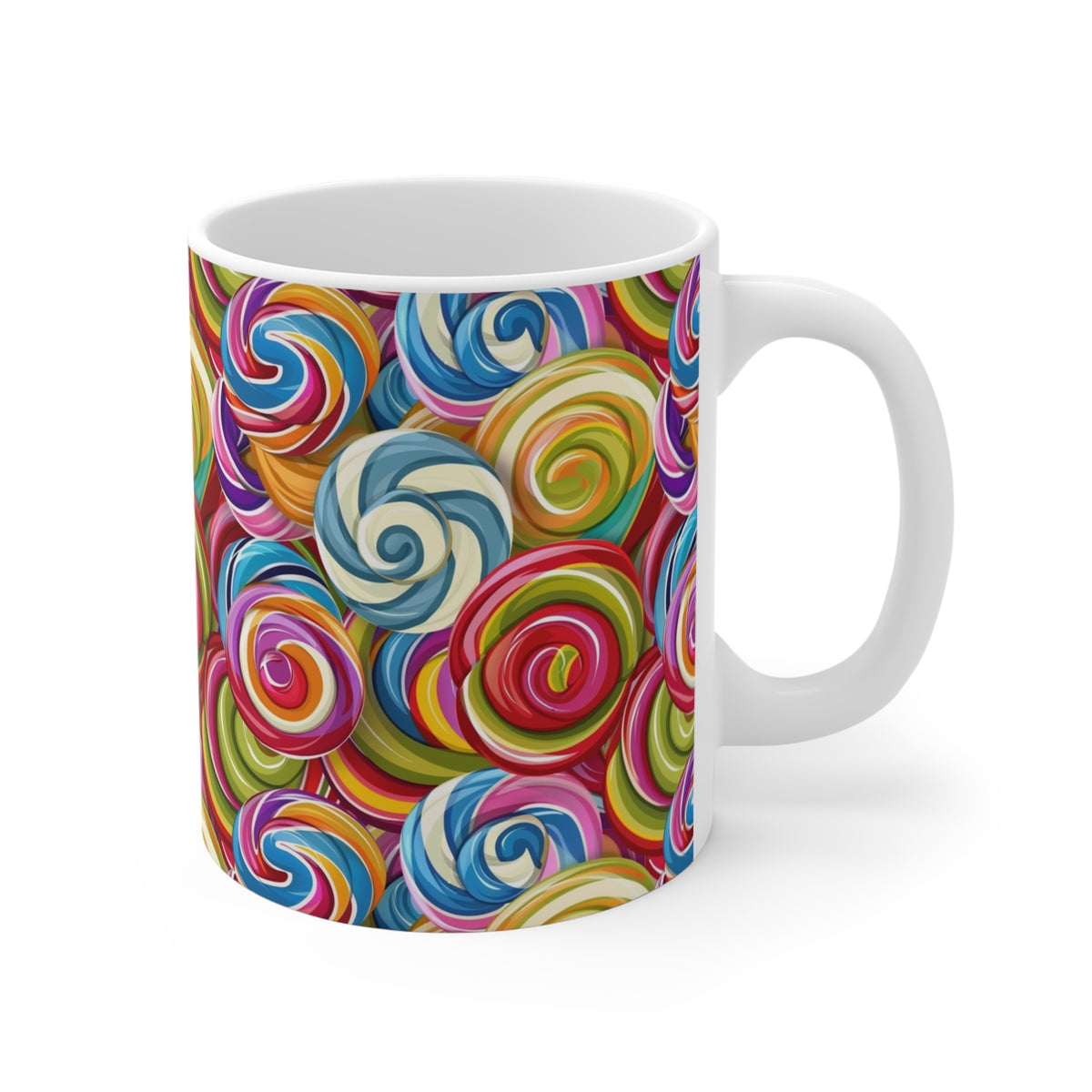 Colorful All-Over Candy Theme Coffee Mug Fun Ceramic Drinkware 074