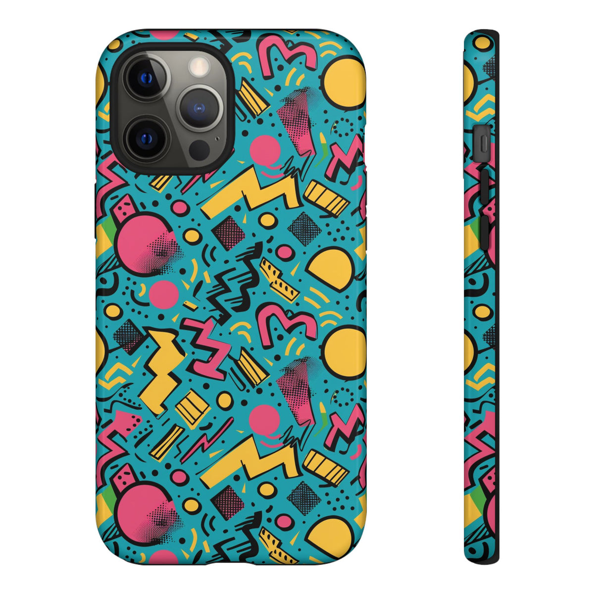 90s Themed Seamless Pattern Phone Case – Embrace Retro Style and Protection 253