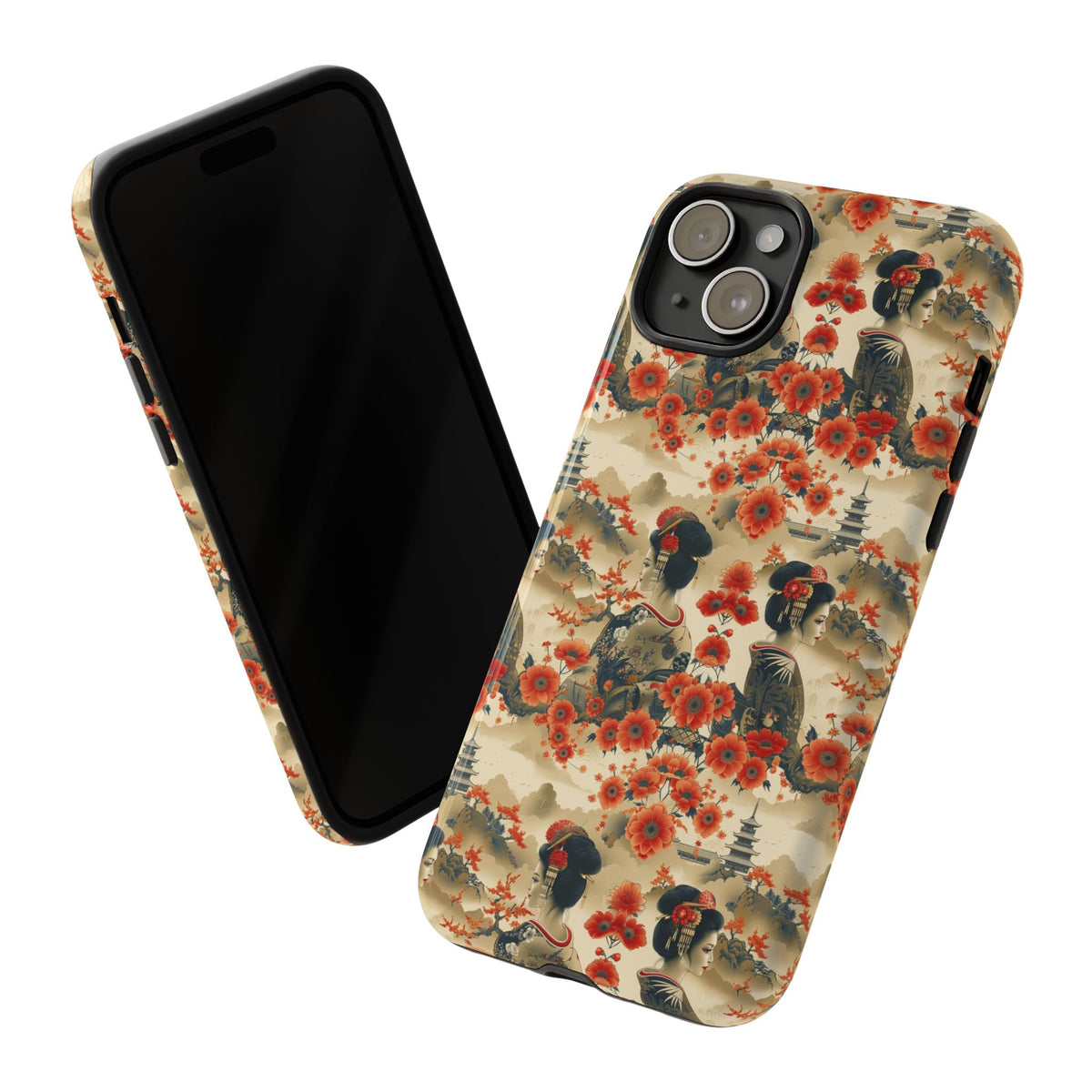 Japanese Pattern Phone Case – Elegant & Timeless Design for Your Phone 066