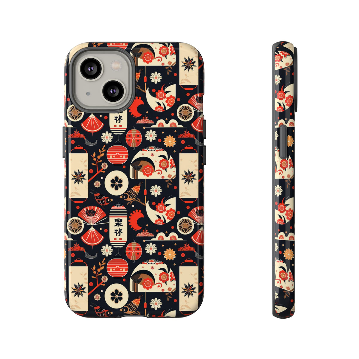 Japanese Pattern Phone Case – Elegant & Timeless Design for Your Phone 069