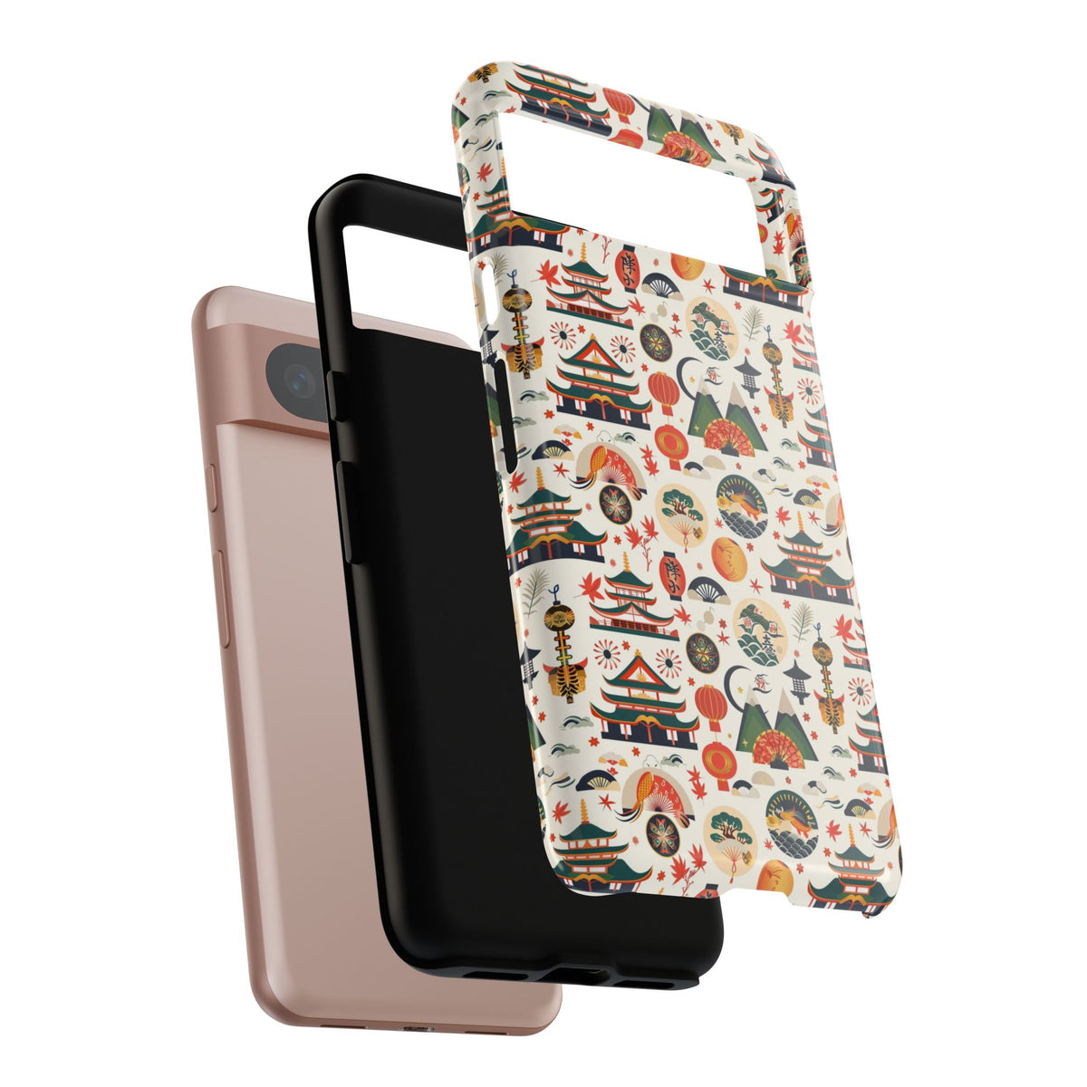 Japanese Pattern Phone Case – Elegant & Timeless Design for Your Phone 068