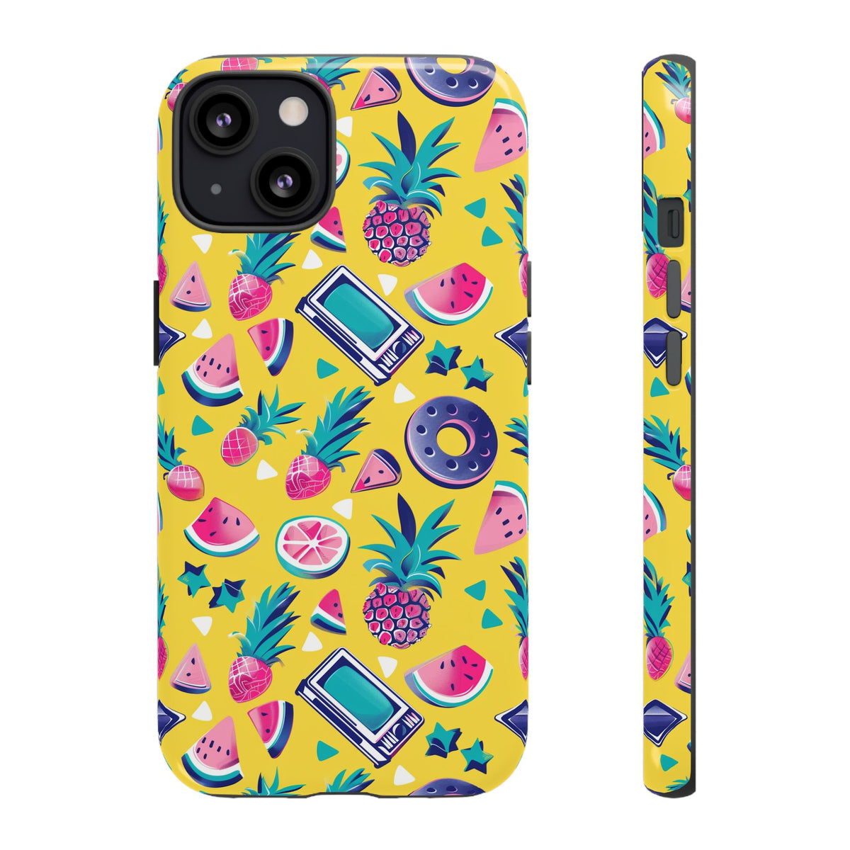 90s Themed Seamless Pattern Phone Case – Embrace Retro Style and Protection 255