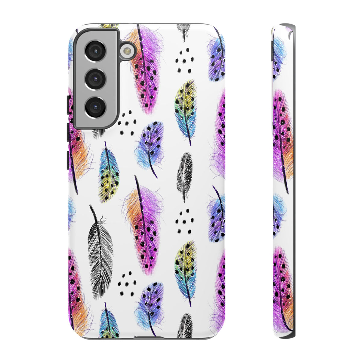 Feather Pattern Phone Case – Elegant & Durable Protection for Your Phone