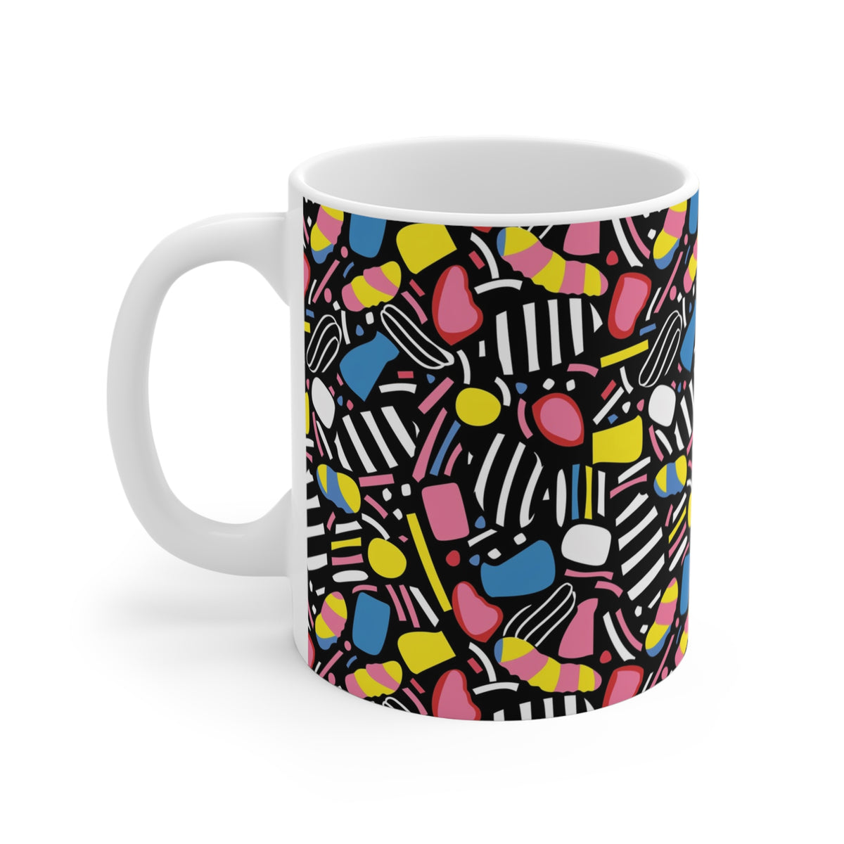 Colorful All-Over Candy Theme Coffee Mug Fun Ceramic Drinkware 319