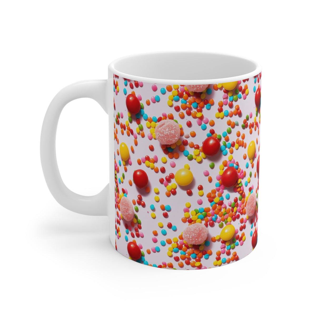 Colorful All-Over Candy Theme Coffee Mug Fun Ceramic Drinkware 011