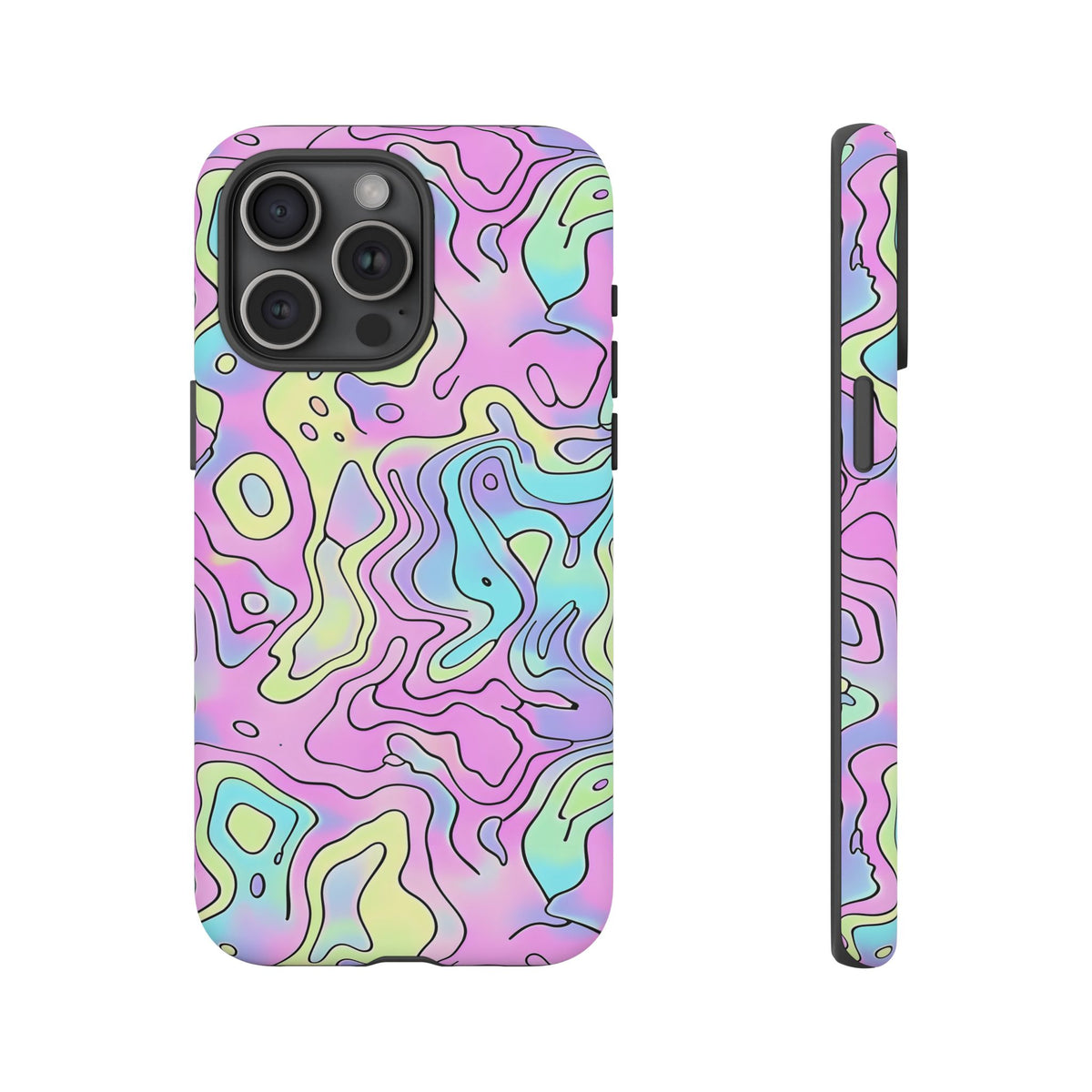 Abstract Pastel Waves and Wavy Lines Phone Case – Elegant and Modern Phone Cover 2