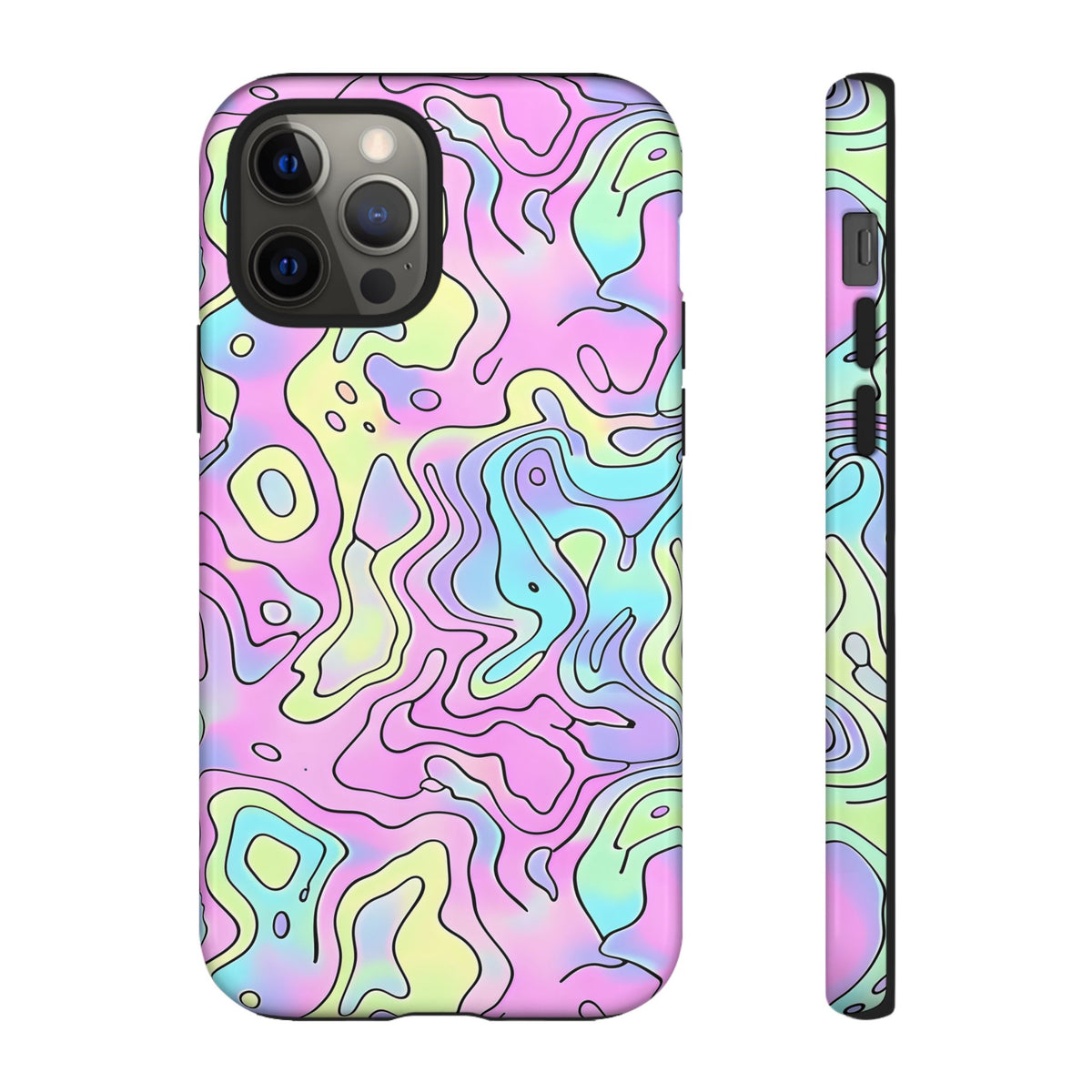 Abstract Pastel Waves and Wavy Lines Phone Case – Elegant and Modern Phone Cover 2