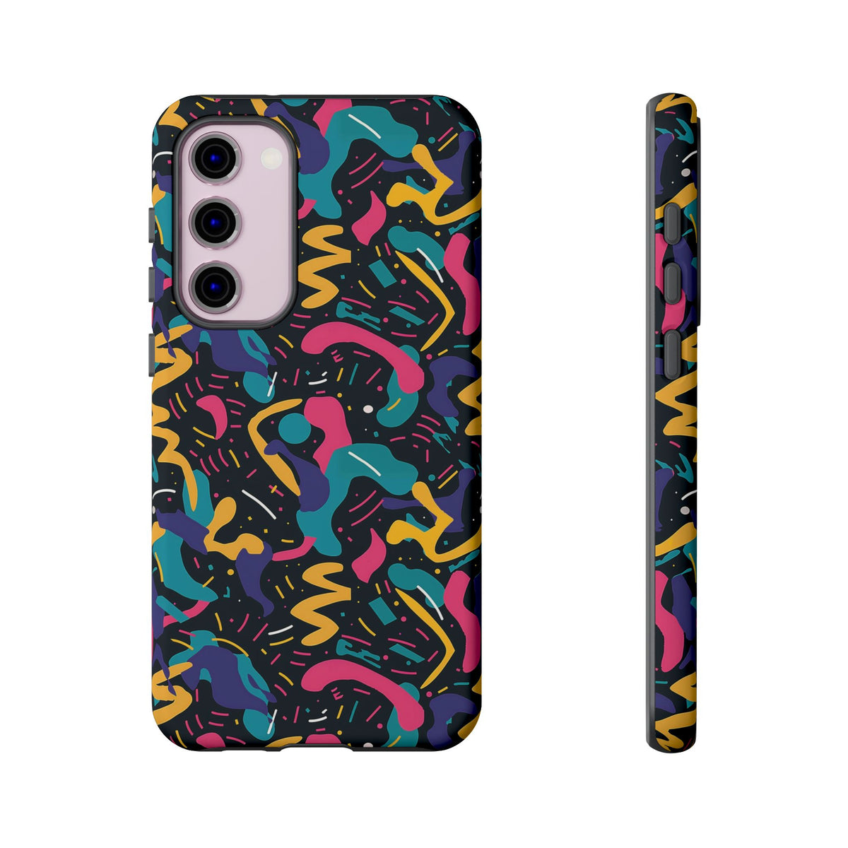 90s Themed Seamless Pattern Phone Case – Embrace Retro Style and Protection 235