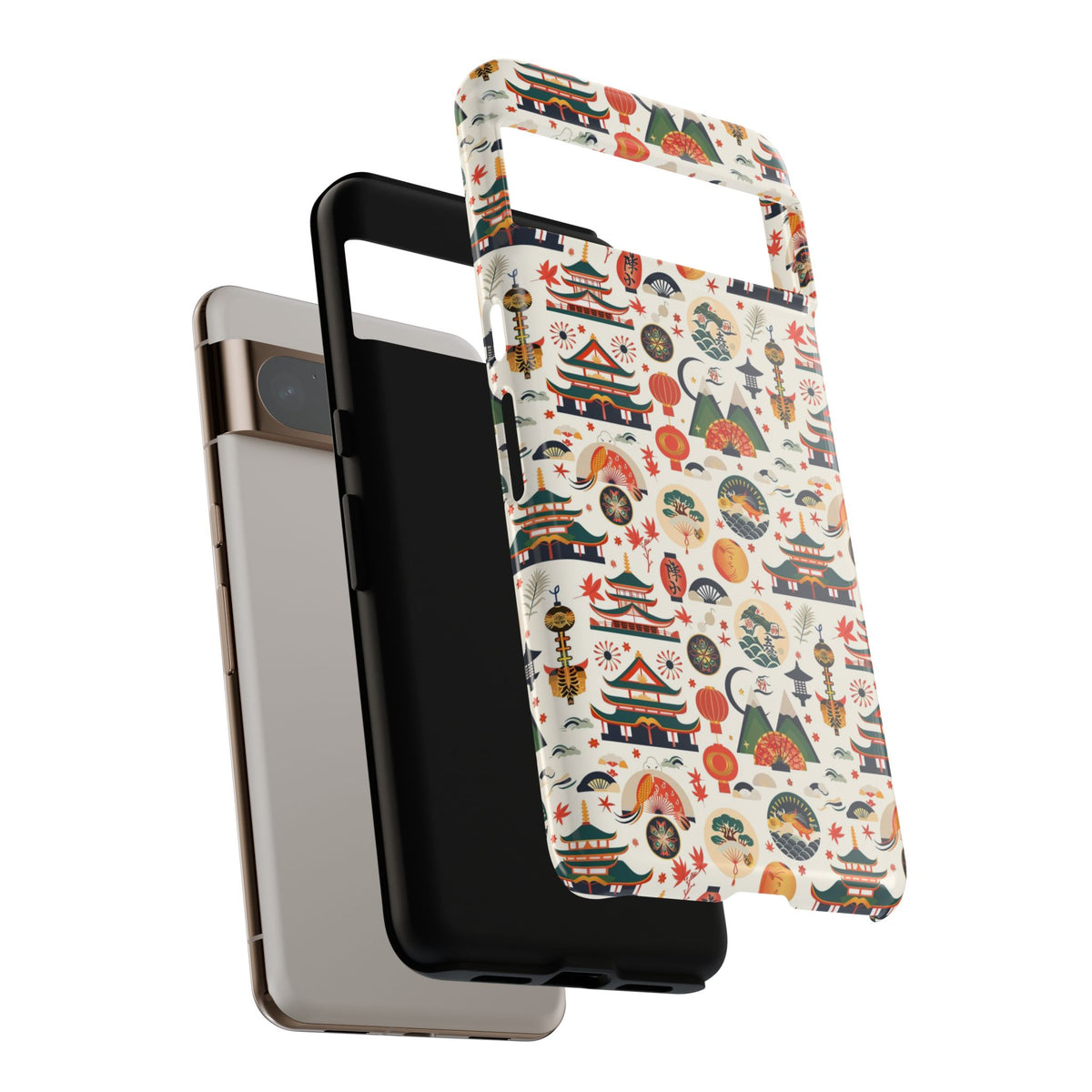 Japanese Pattern Phone Case – Elegant & Timeless Design for Your Phone 068