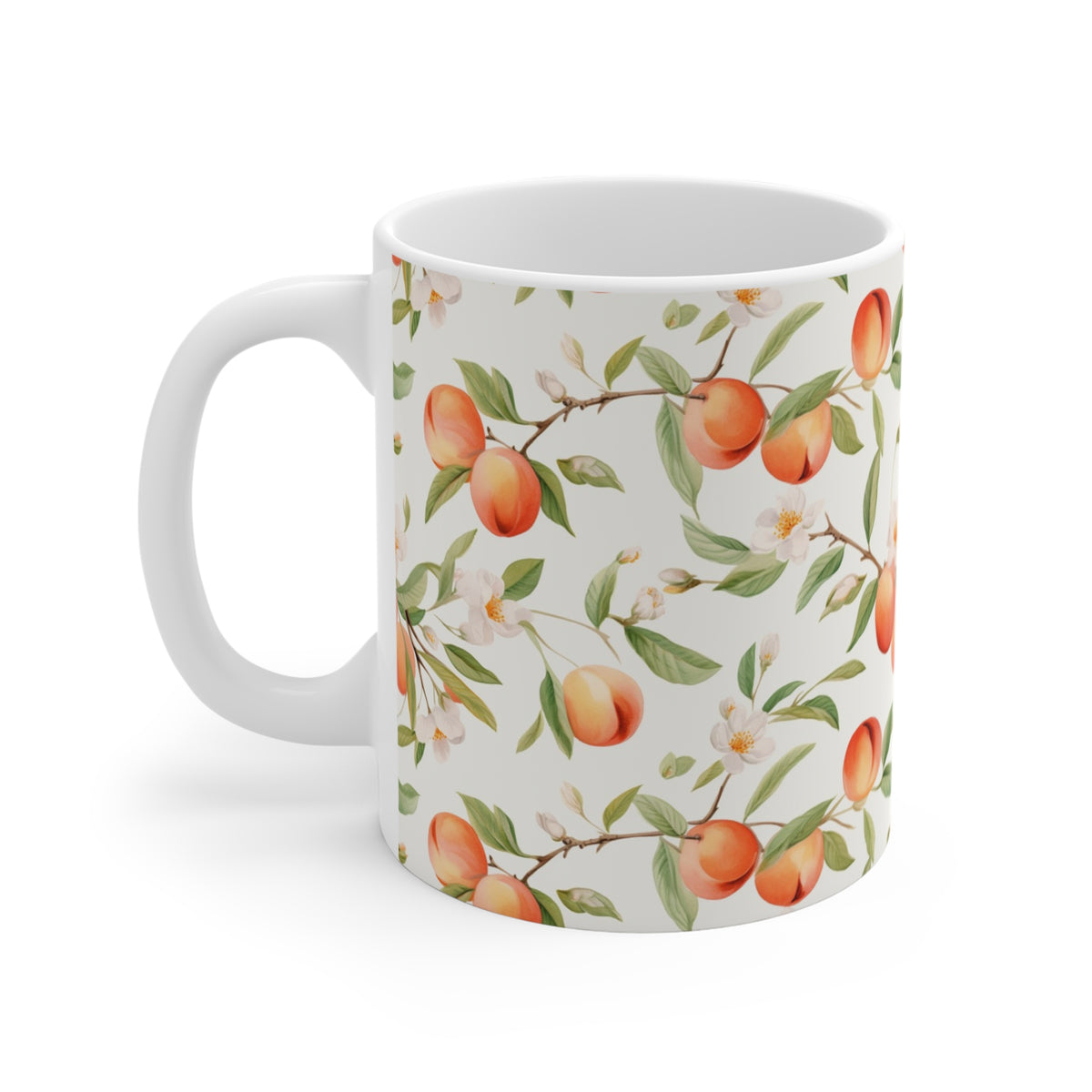 Vibrant Infinite Fruit Pattern Coffee Mug - Unique Ceramic Drinkware 695