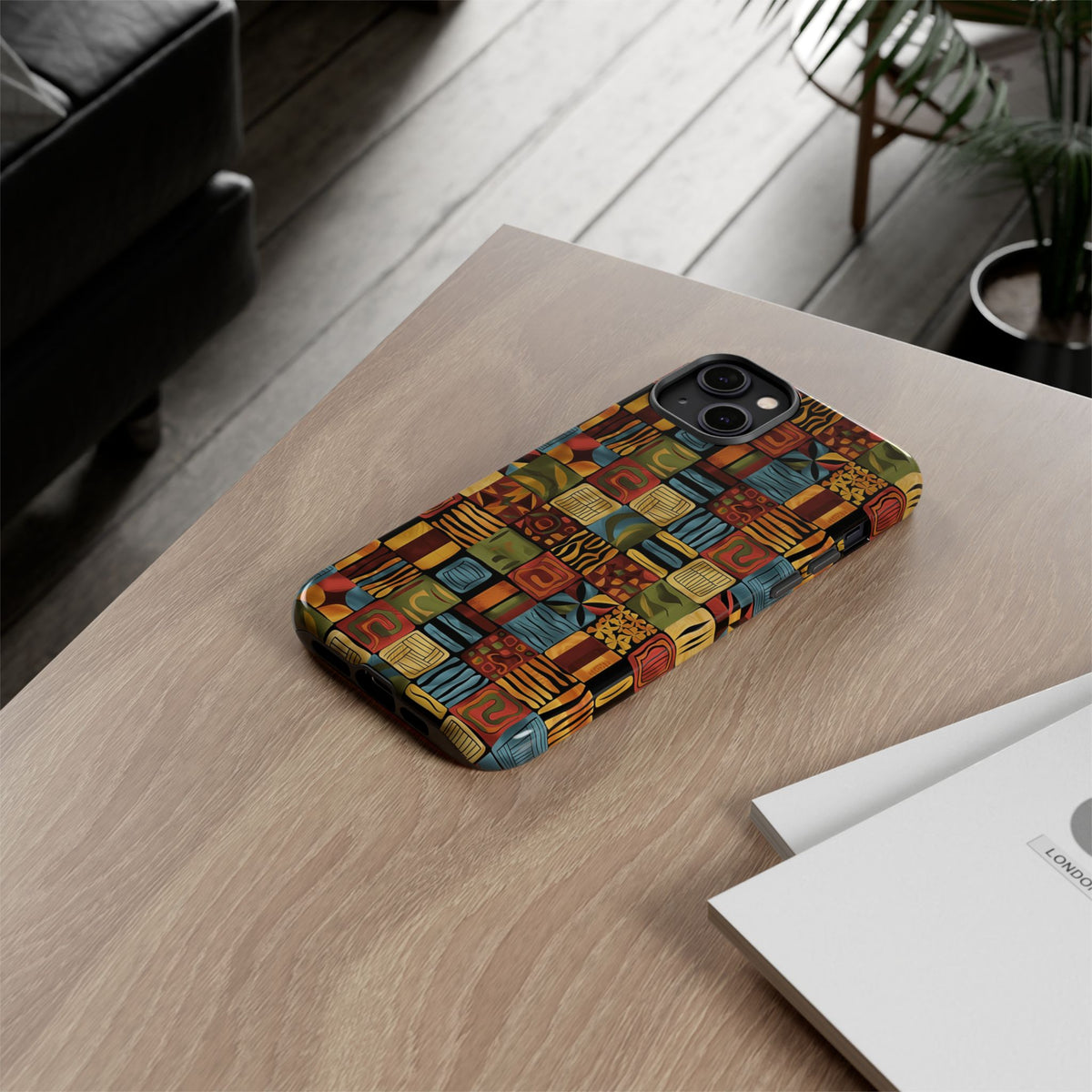 Stylish African Pattern Phone Case – Unique and Vibrant Protection 075