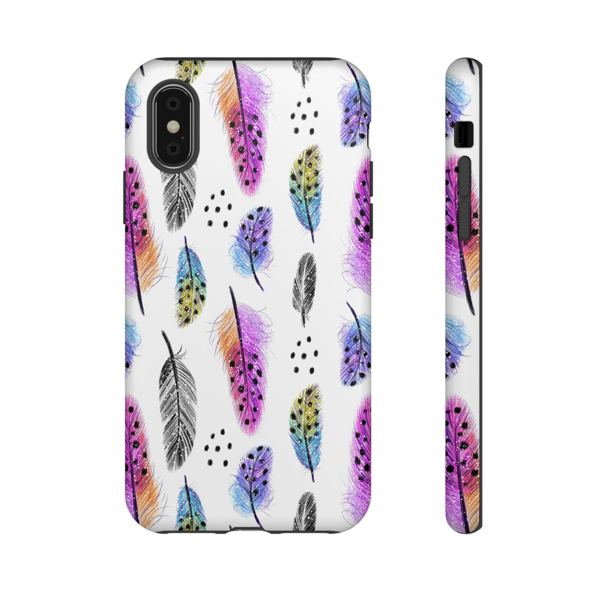 Feather Pattern Phone Case – Elegant & Durable Protection for Your Phone