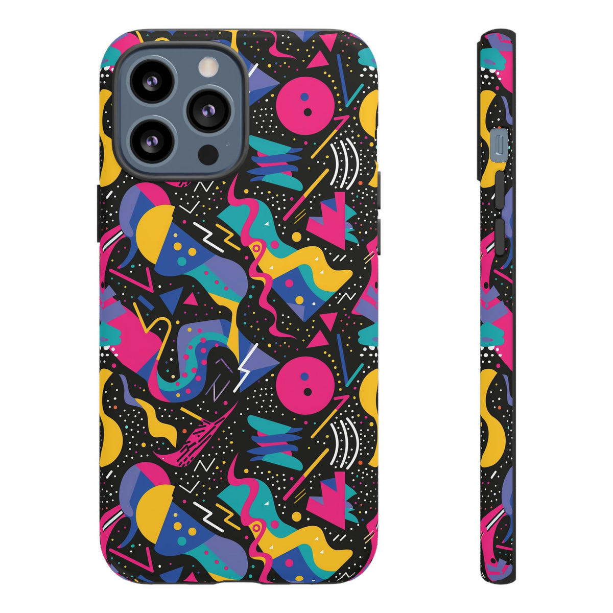 90s Themed Seamless Pattern Phone Case – Embrace Retro Style and Protection 302