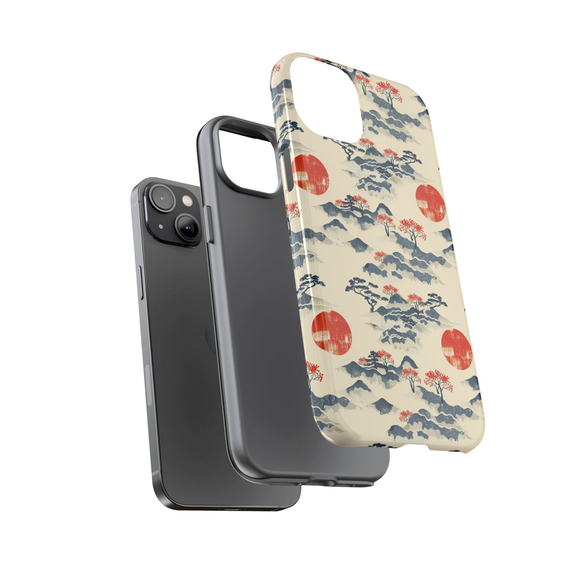 Japanese Pattern Phone Case – Elegant & Timeless Design for Your Phone 085