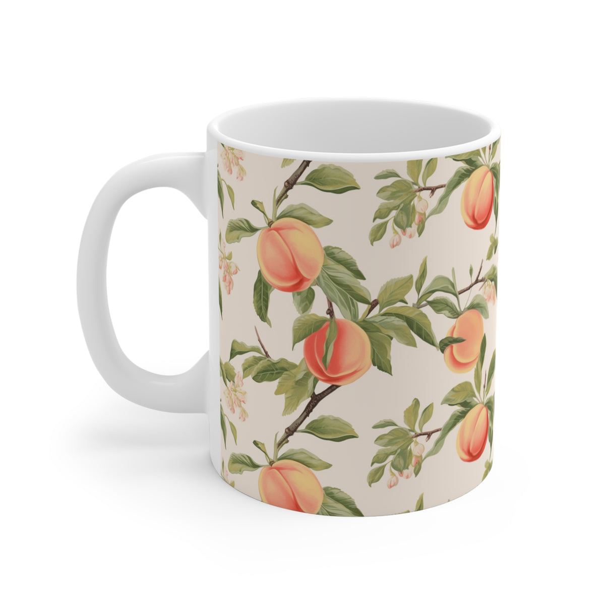 Vibrant Infinite Fruit Pattern Coffee Mug - Unique Ceramic Drinkware 944