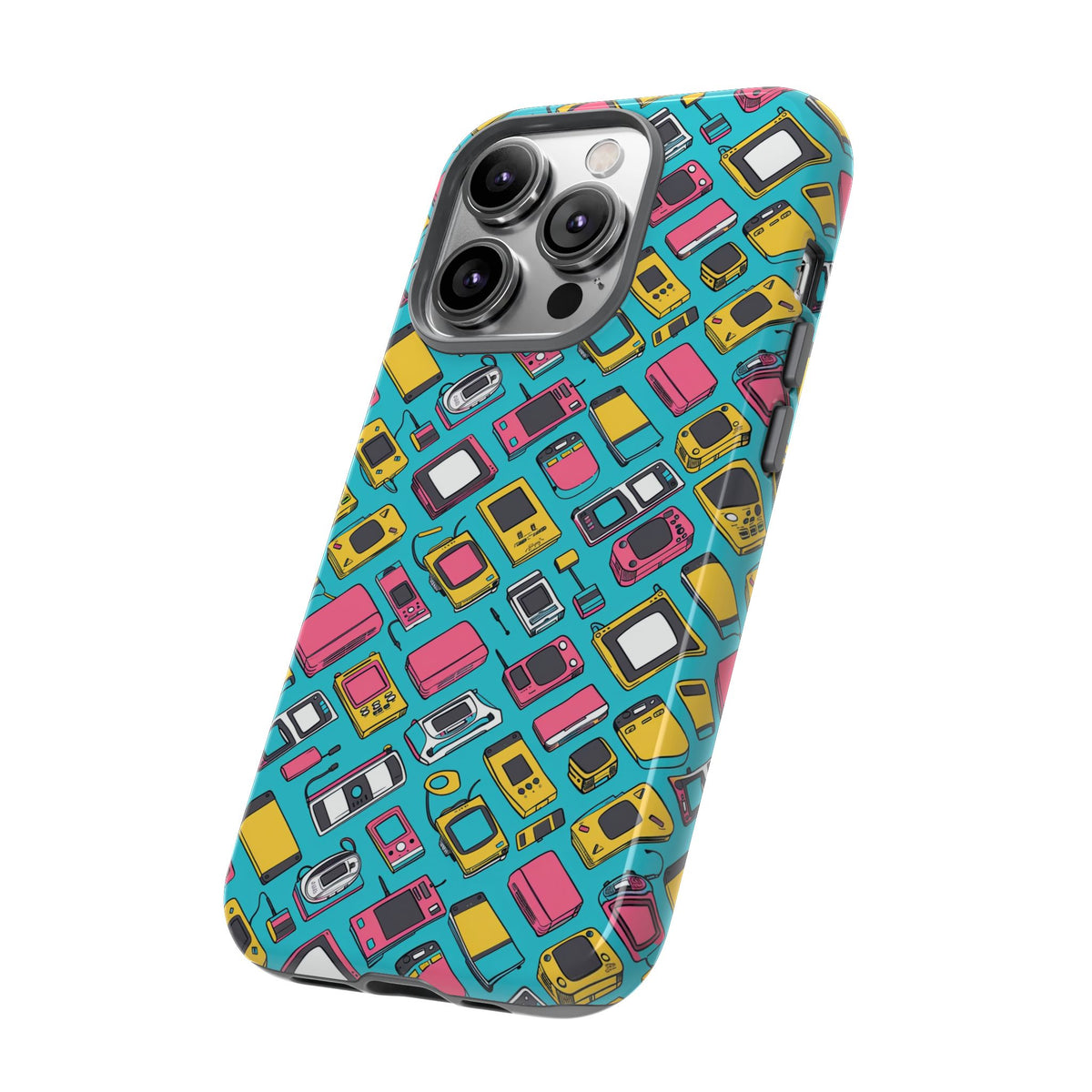 90s Themed Seamless Pattern Phone Case – Embrace Retro Style and Protection 237