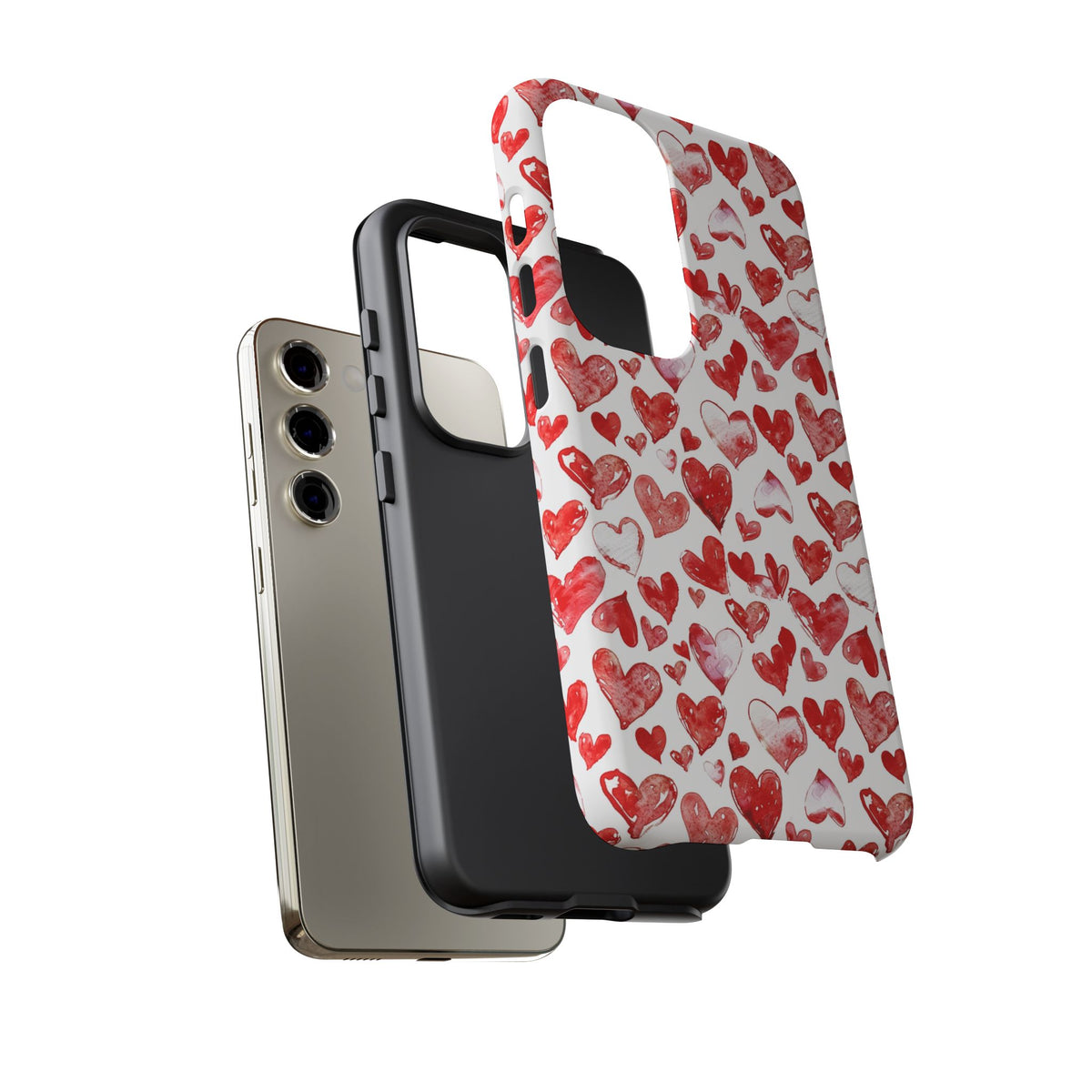 Heart Pattern Phone Case – Stylish & Loving Design for Your Device 813