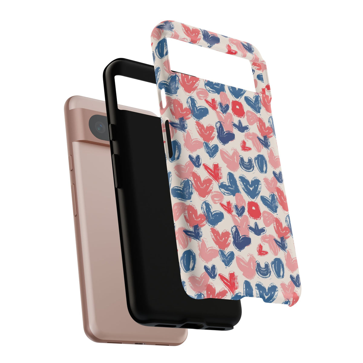 Heart Pattern Phone Case – Stylish & Loving Design for Your Device 354