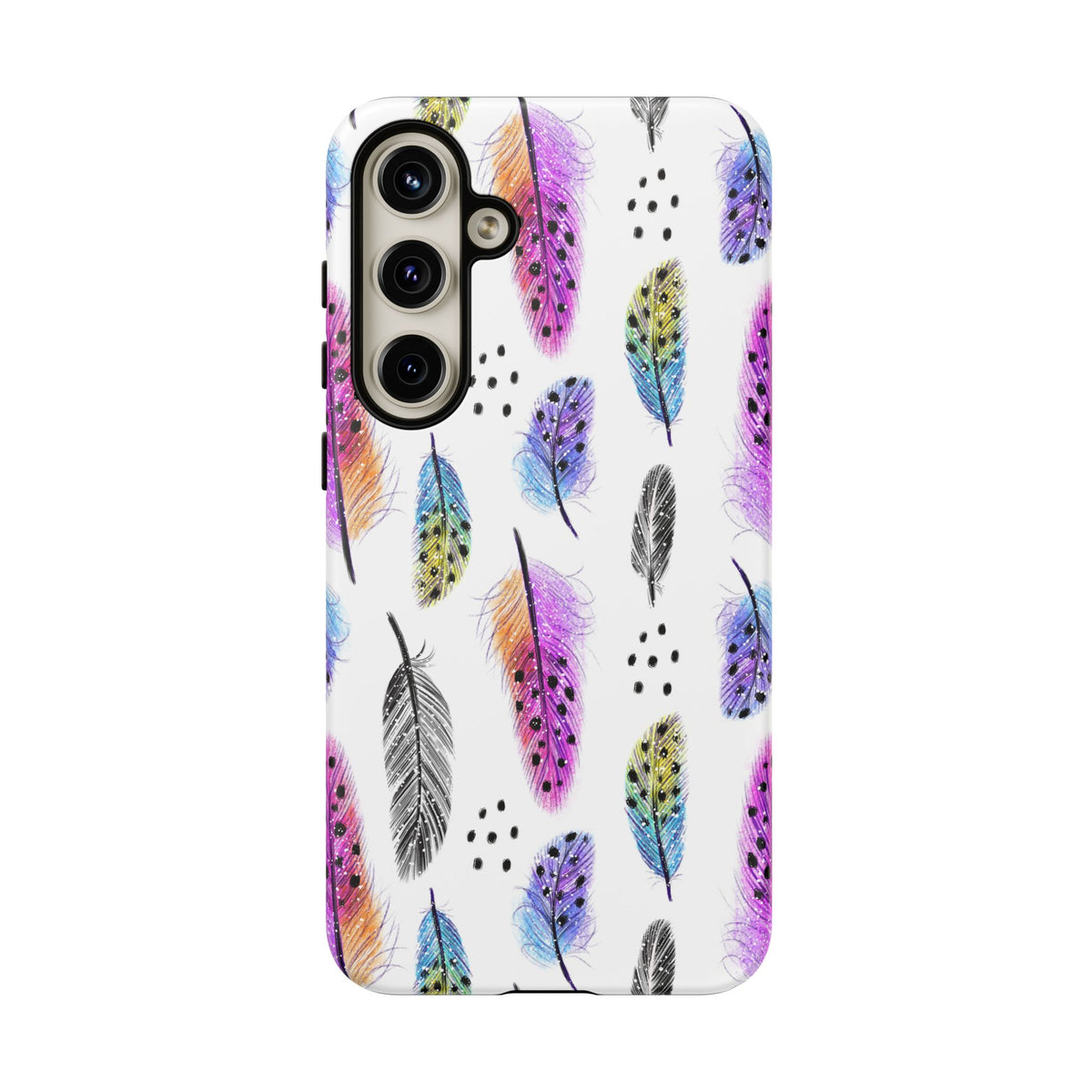 Feather Pattern Phone Case – Elegant & Durable Protection for Your Phone